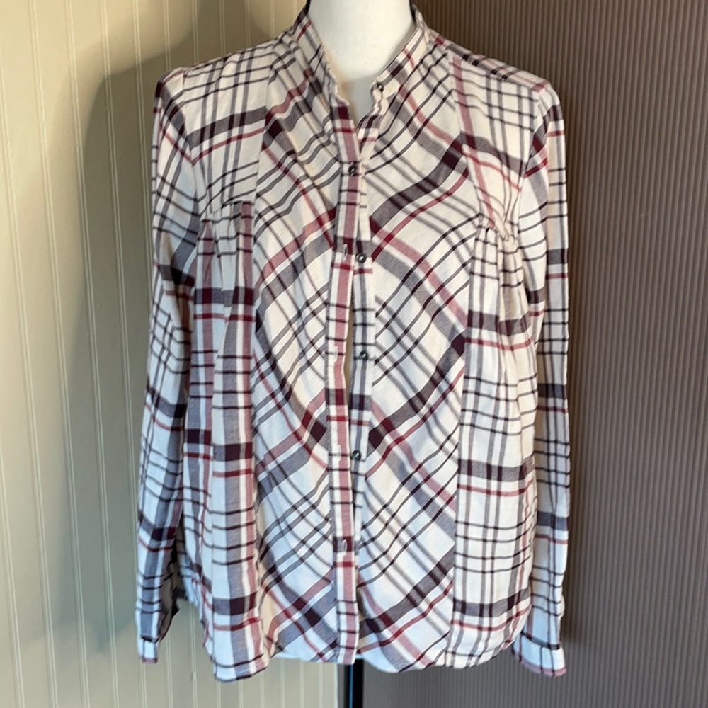 Lucky brand plaid button up flannel shirt size medium‎ lightweight